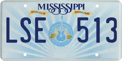 MS license plate LSE513