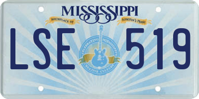 MS license plate LSE519