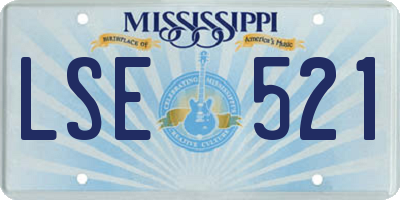 MS license plate LSE521
