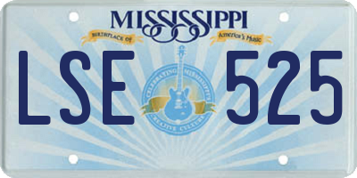 MS license plate LSE525