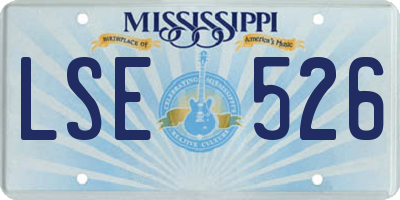 MS license plate LSE526