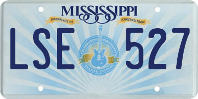 MS license plate LSE527
