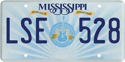 MS license plate LSE528