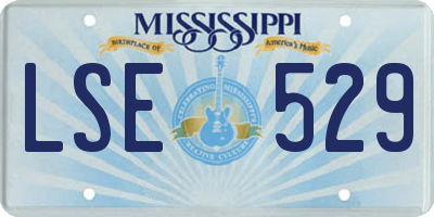 MS license plate LSE529