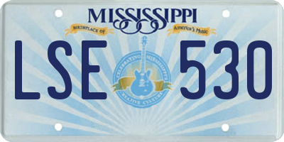 MS license plate LSE530