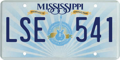 MS license plate LSE541