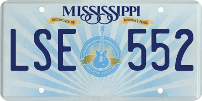MS license plate LSE552