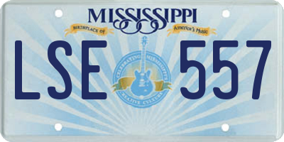 MS license plate LSE557