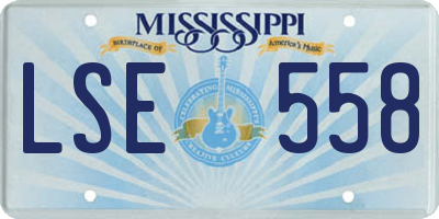 MS license plate LSE558