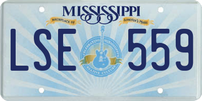 MS license plate LSE559