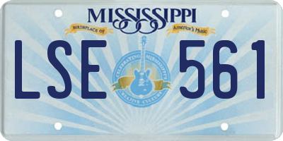 MS license plate LSE561