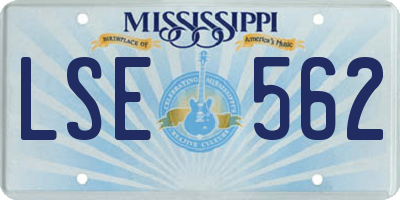 MS license plate LSE562
