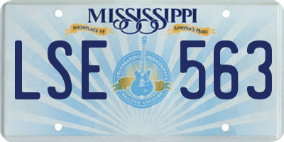 MS license plate LSE563