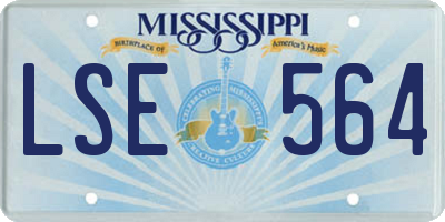 MS license plate LSE564