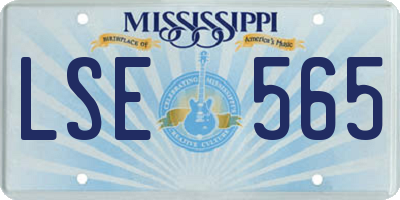 MS license plate LSE565