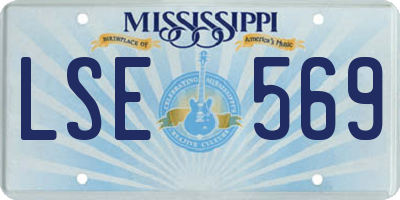 MS license plate LSE569
