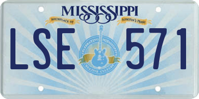 MS license plate LSE571