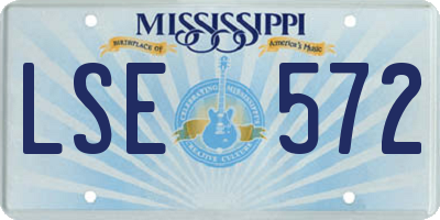 MS license plate LSE572