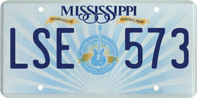 MS license plate LSE573