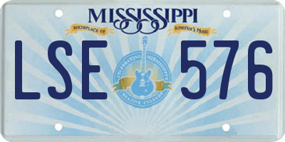 MS license plate LSE576