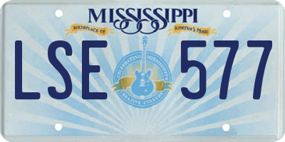 MS license plate LSE577