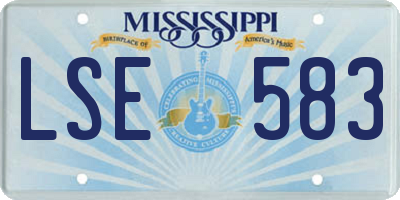 MS license plate LSE583