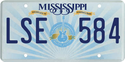 MS license plate LSE584