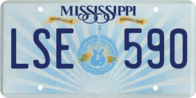 MS license plate LSE590