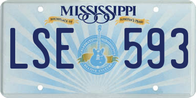 MS license plate LSE593