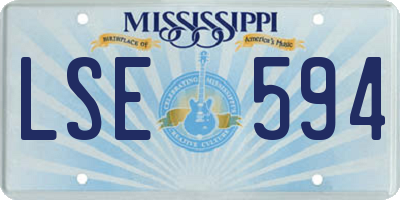 MS license plate LSE594