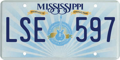 MS license plate LSE597