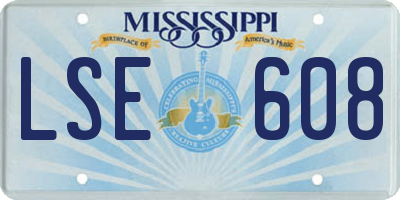 MS license plate LSE608