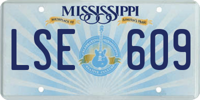 MS license plate LSE609