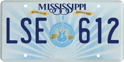 MS license plate LSE612