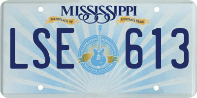 MS license plate LSE613