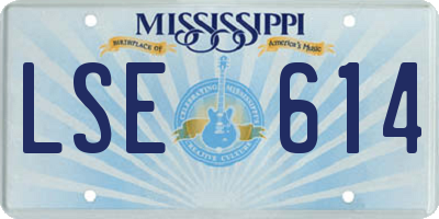MS license plate LSE614