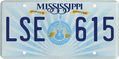 MS license plate LSE615