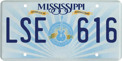 MS license plate LSE616