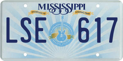 MS license plate LSE617