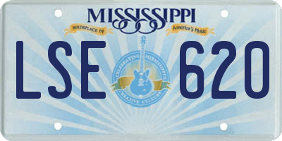 MS license plate LSE620