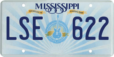 MS license plate LSE622
