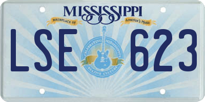 MS license plate LSE623