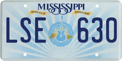 MS license plate LSE630