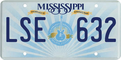 MS license plate LSE632