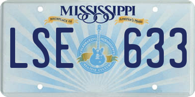 MS license plate LSE633