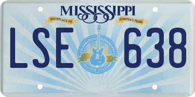 MS license plate LSE638