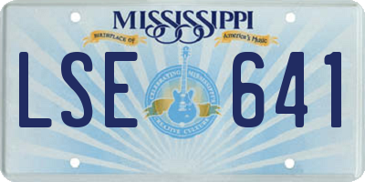MS license plate LSE641