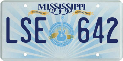 MS license plate LSE642