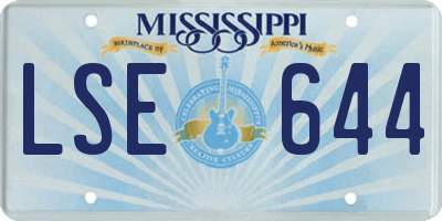 MS license plate LSE644