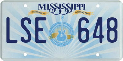 MS license plate LSE648